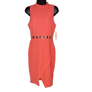GB. NWT Orange dress with cutouts, sleeveless high neck size M, Gianni Bini